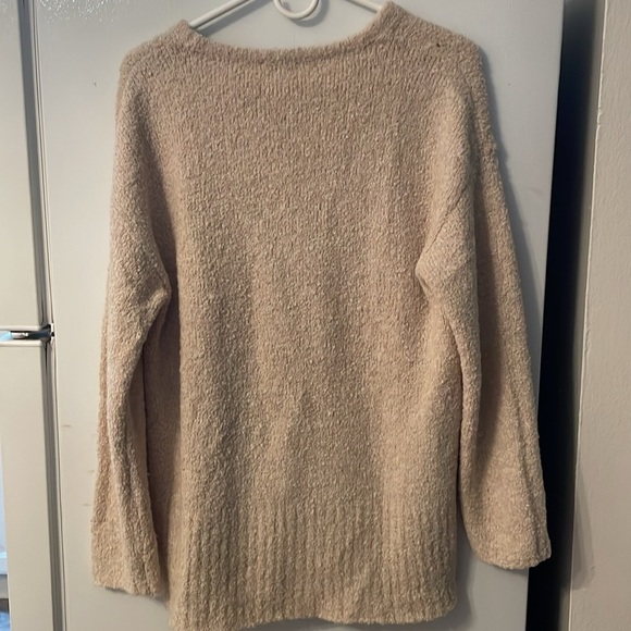 PUREJILL J.JILL OVERSIZED OATMEAL 28% FIZZY WOOL PULLOVER SWEATER SIZE MEDIUM - Picture 7 of 7